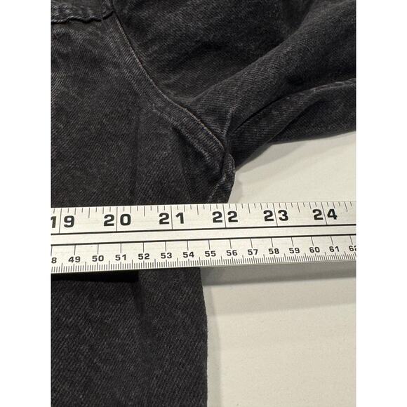 VTG Lee Men's Hard Rock Cafe Honolulu Trucker Jacket XL Black Denim Embroidered - Picture 7 of 11